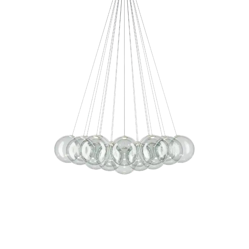 Cenová Bomba Lodes Random Cloud 19 ø28, závěsné svítidlo LED 19 x 5W 2700K, čiré sklo, rozměr 145x125cm