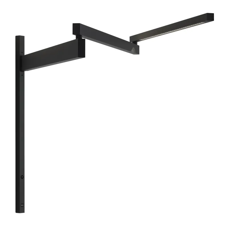 Horká Nabídka Flos Black Flag, černé nástěnné skládací svítidlo s přímým a nepřímým světlem, 75W LED 2700K, 353cm