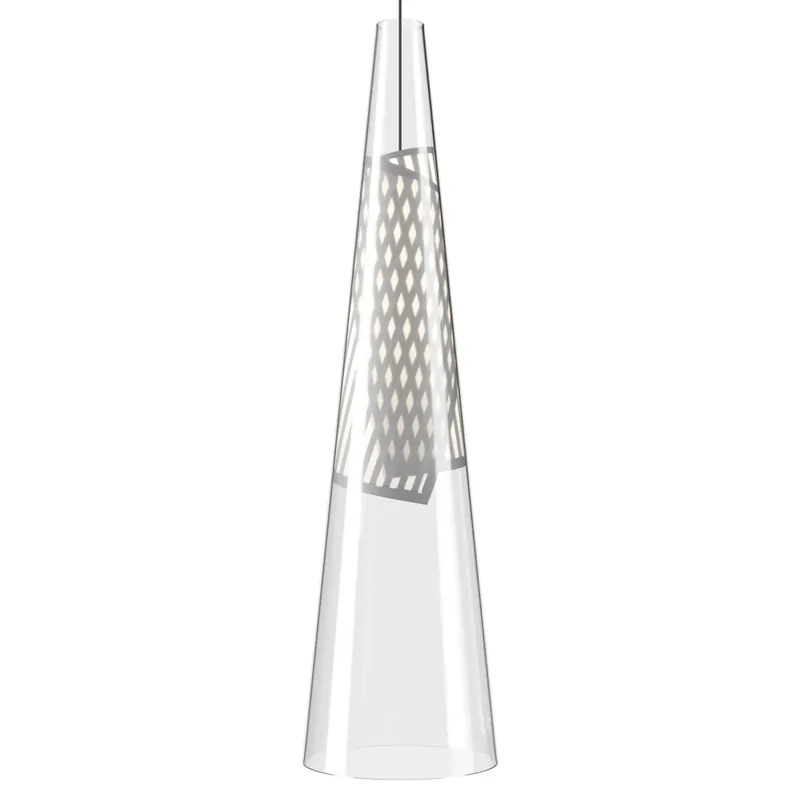 Lodes Cono di Luce large, designové závěsné svítidlo sklo/šedá 10W LED 2700K, výška 60cm Ihned K Objednání