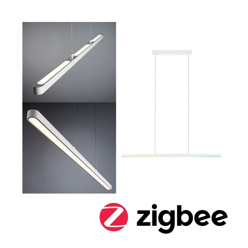 Originální Paulmann Lento, Zigbee bílé lineární závěsné svítidlo se svícením nahoru-dolu, 3x13,5W LED tunnable white, stmívatelné, délka 100cm