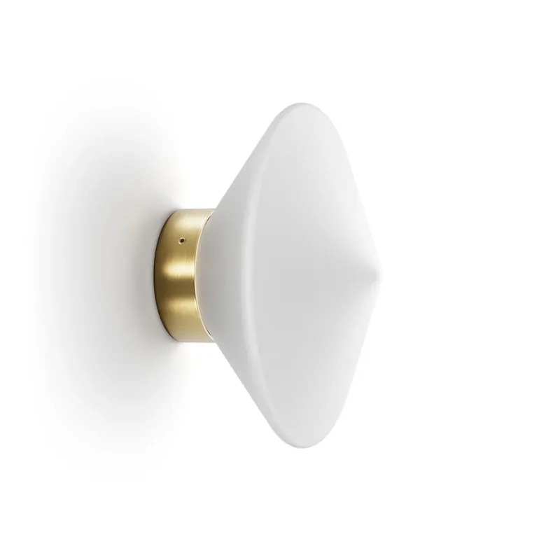 Must-Have Il Fanale Foam, nástěnné svítidlo, 1xE27 max 10W, mosaz/mléčné sklo, prům. 20cm, IP44