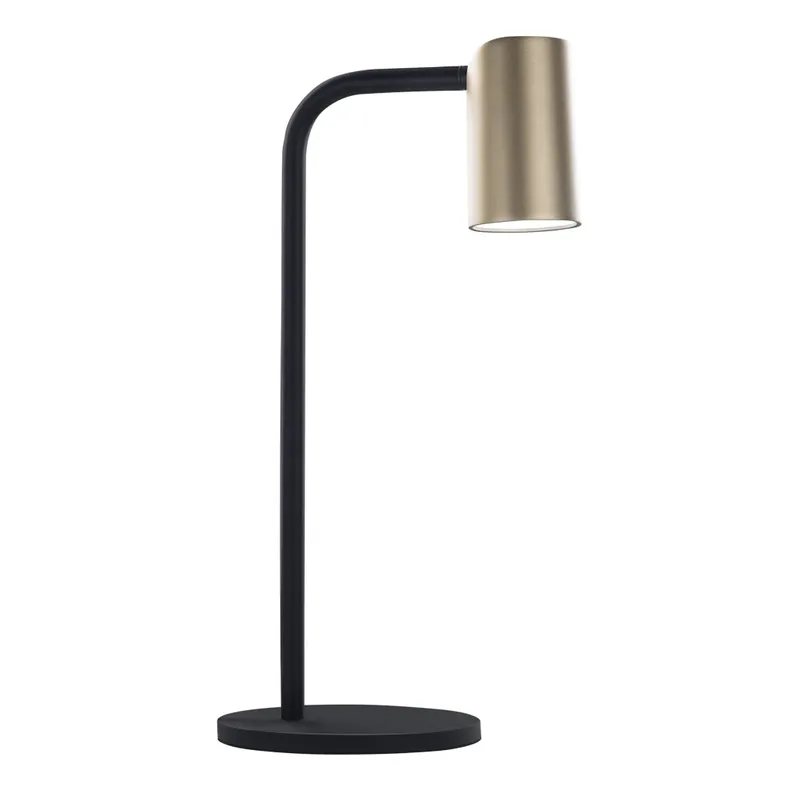 Levný Mantra Sal, stolní lampa s otočnou hlavou 1xGU10, černá/zlatá, výška 36,5cm