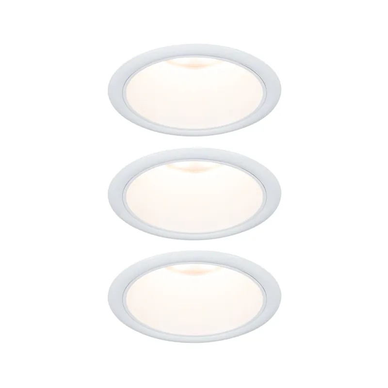 Koupit Online Paulmann Cole Coin, set bodovek v bílé úpravě, 3x6W LED 2700K tříkrokové stmívání, prům. 8,8cm, IP44