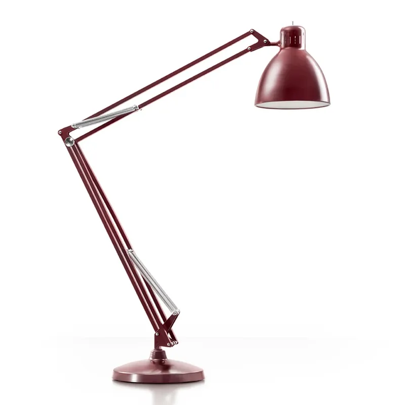 Akce Leucos JJ Great, červená stojací lampa se stmívačem, 1x45W LED 2700/3000K, výška 285cm