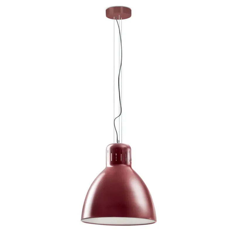 Leucos JJ Great, červené závěsné svítidlo, 1x45W LED 2700/3000K stmívatelné, průměr 56cm Jen Po Omezenou Doba