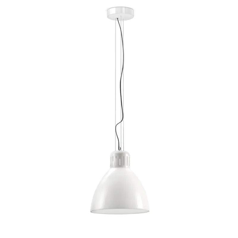 Cenový Hit Leucos JJ Big, bílé závěsné svítidlo, 1x45W LED 2700/3000K stmívatelné, průměr 41cm