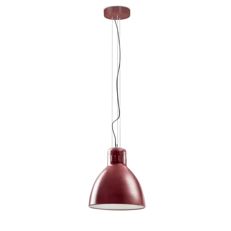 Expresní Doručení Leucos JJ Big, červené závěsné svítidlo, 1x45W LED 2700/3000K stmívatelné, průměr 41cm