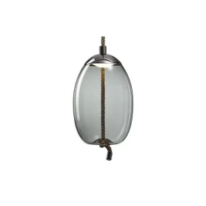 Brokis Knot Uovo, designové závěsné svítidlo, kouřová / lesklý chrom LED 14W 2700K DIM Cenový Hit