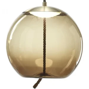 Brokis Knot Sfera, designové závěsné svítidlo, kouřové hnědé sklo lesklé / mosaz LED 14W 2700K DIM Odeslání Ihned