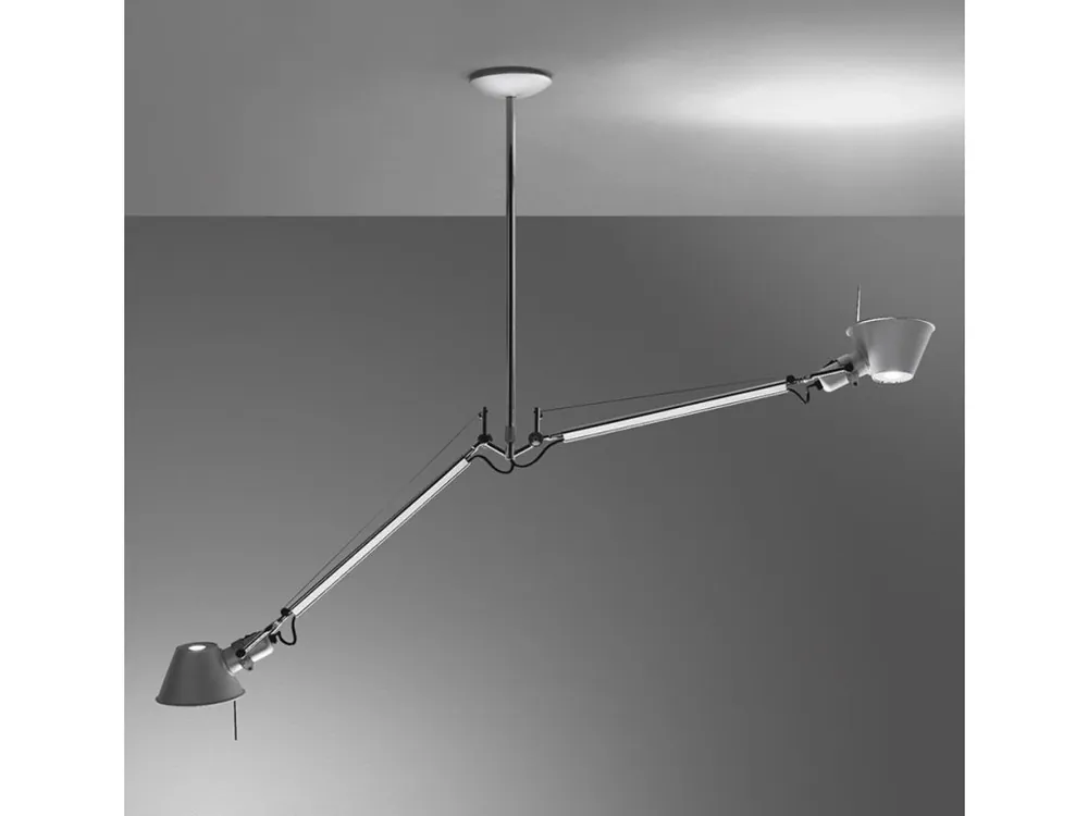Artemide Tolomeo 2 Bracci, Designová závěsná lampa, Aluminium 2xE27 Top Prodej