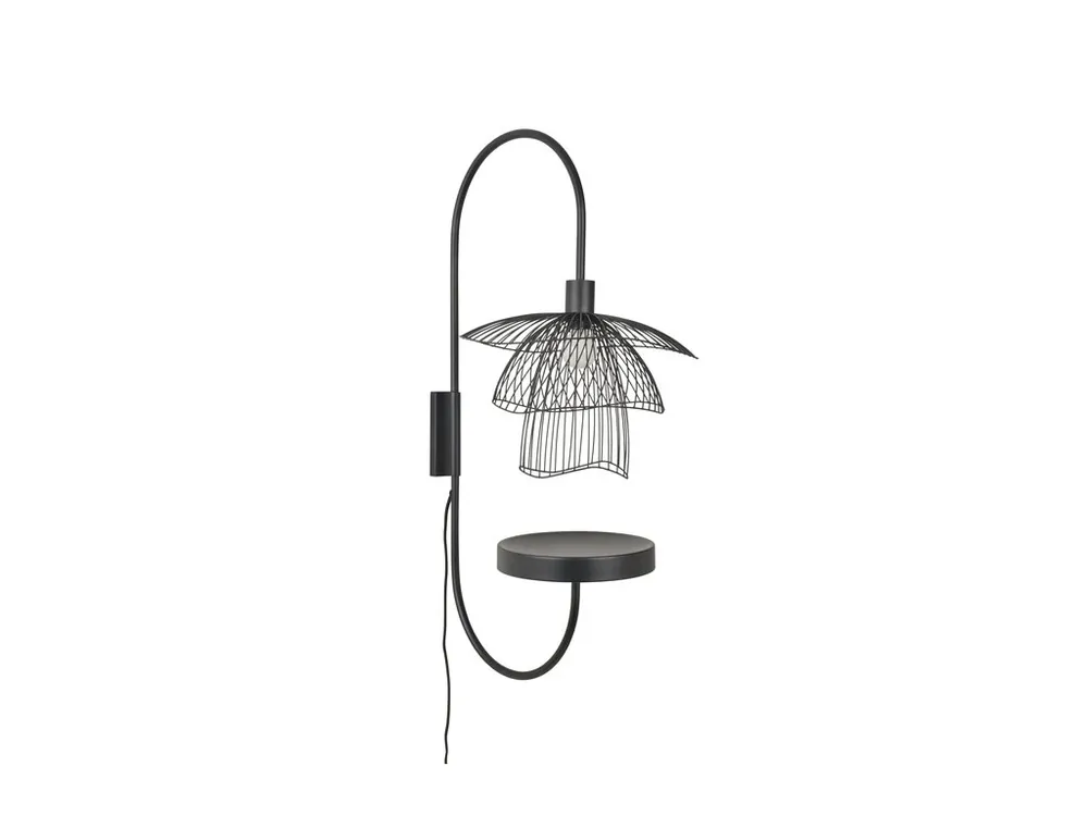 Sleva Forestier Papillon XS, Nástěnná lampa, černá 1xE14