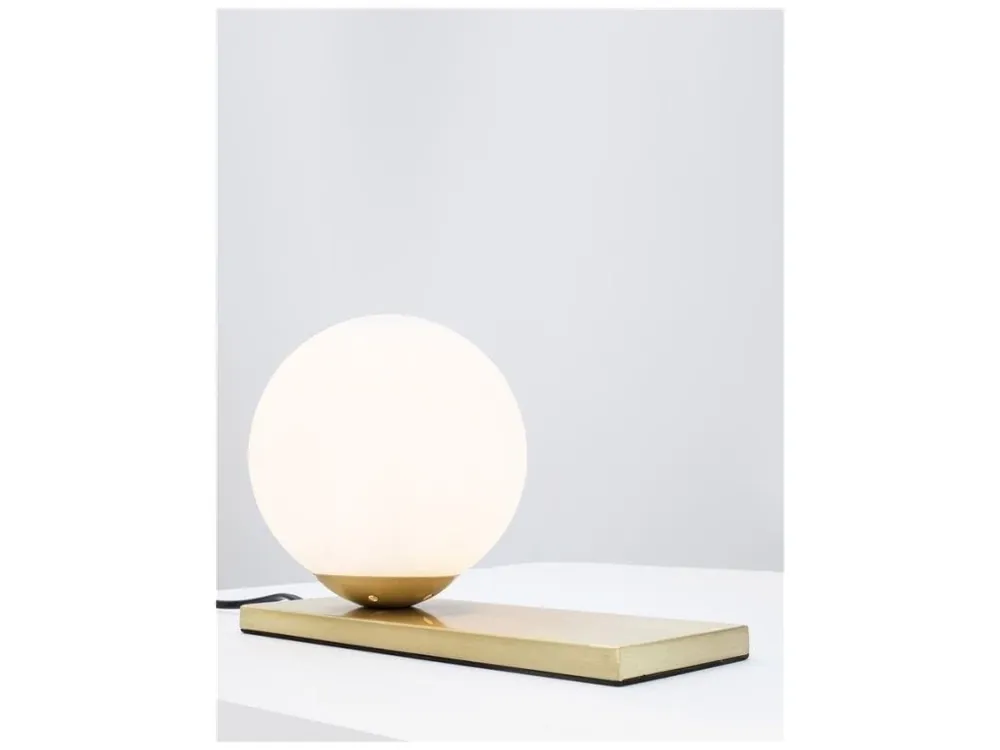 Časově Omezené Stolní lampa JULIET opálové sklo mosazná kovová základna E14 1x12W IP20 bez žárovky - NOVA LUCE