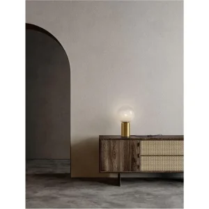 Cenová Bomba Stolní lampa JIAN mosazný zlatý kov a bílé sklo s přechody E27 1x12W 230V IP20 bez žárovky - NOVA LUCE