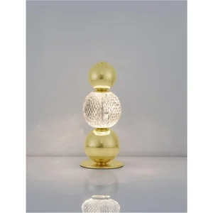 Originální Stolní lampa BRILLE zlatý hliník a sklo LED 4W 230V 3200K IP20 - NOVA LUCE