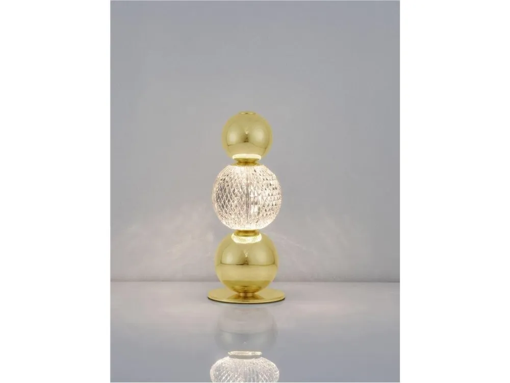Originální Stolní lampa BRILLE zlatý hliník a sklo LED 4W 230V 3200K IP20 - NOVA LUCE