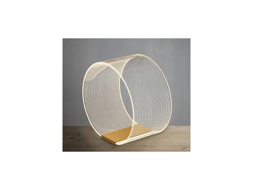 Stolní lampa VALENTIN LED 14W 786lm 3000K stmívatelná 27,6cm mosaz / akrylát - NOVALUCE Časově Omezené