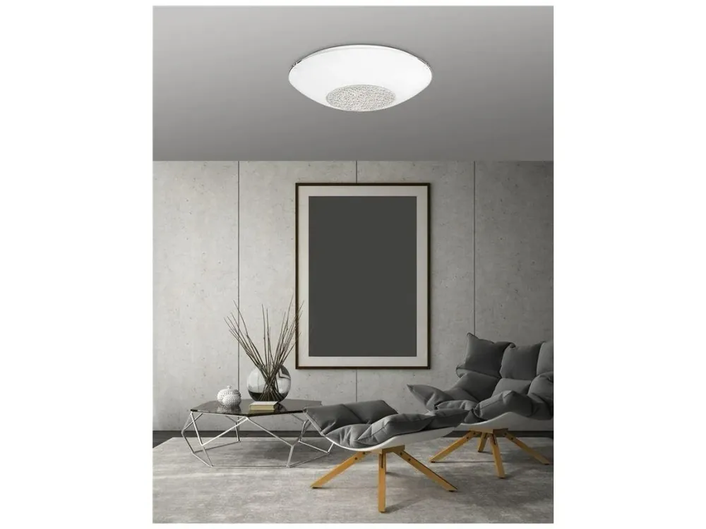 Stropní svítidlo ERA bílé sklo a křišťál chromovaný kov E27 4x12W - NOVA LUCE Výprodej