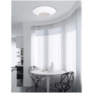Stropní svítidlo ERA bílé sklo a křišťál chromovaný kov E27 2x12W - NOVA LUCE Originální