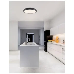 Stropní svítidlo GAP černý hliník akrylový difuzor LED 50W 230V 3000K IP20 - NOVA LUCE Akce
