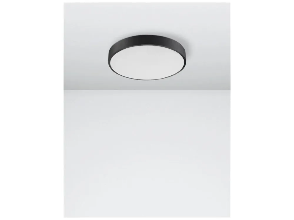 Pouze Dnes Stropní svítidlo HADON černý hliník matný bílý akrylový difuzor LED 24W 230V 3000K IP20 - NOVA LUCE