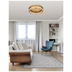 Cenový Hit Stropní svítidlo FIORE antický zlatý mosazný hliník a akryl LED 40W 230V 3000K IP20 stmívatelné - NOVA LUCE