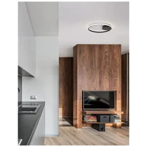 Rychlé Dodání Stropní svítidlo FULINE černý hliník a akryl LED 32W 230V2320 lm 3000K IP20 stmívatelné - NOVA LUCE