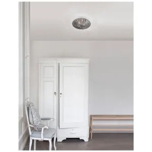 Odeslání Ihned Stropní svítidlo CLAM kouřové chromové sklo bílý kov E27 2x12W 230V IP44 bez žárovky - NOVA LUCE