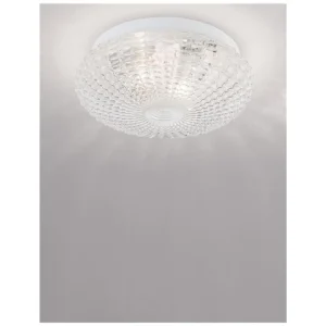 Omezená Nabídka Stropní svítidlo CLAM čiré sklo bílý kov E27 2x12W 230V IP44 bez žárovky - NOVA LUCE