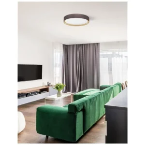 Stropní svítidlo LUTON kávově hnědý hliník matný bílý akrylový difuzor LED 47W 230V 3000K IP20 - NOVA LUCE Cenový Hit