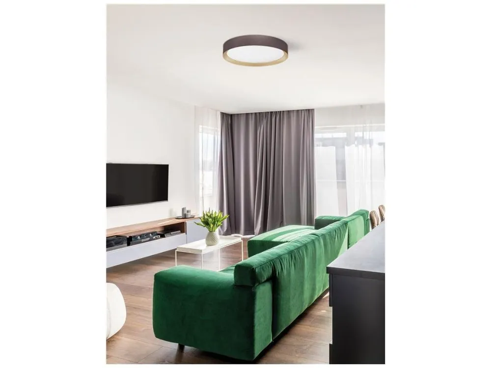 Stropní svítidlo LUTON kávově hnědý hliník matný bílý akrylový difuzor LED 47W 230V 3000K IP20 - NOVA LUCE Cenový Hit