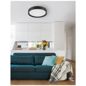 Jen Po Omezenou Doba Stropní svítidlo LUTON černý hliník matný bílý akrylový difuzor LED 47W 230V 3000K IP20 - NOVA LUCE