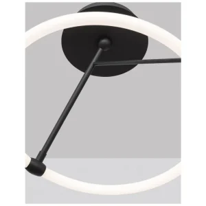 Stropní svítidlo JANUS černý hliník a akryl LED 21W 230V 3000K IP20 - NOVA LUCE Omezená Nabídka