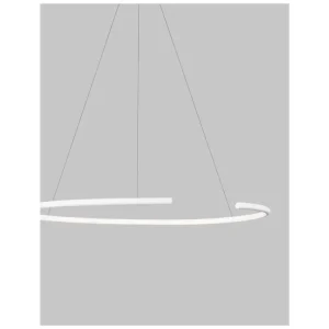 Dokud Zásoby Vydrží Závěsné svítidlo BREDA bílý hliník a akryl LED 30W 220V 3000K IP20 - NOVA LUCE