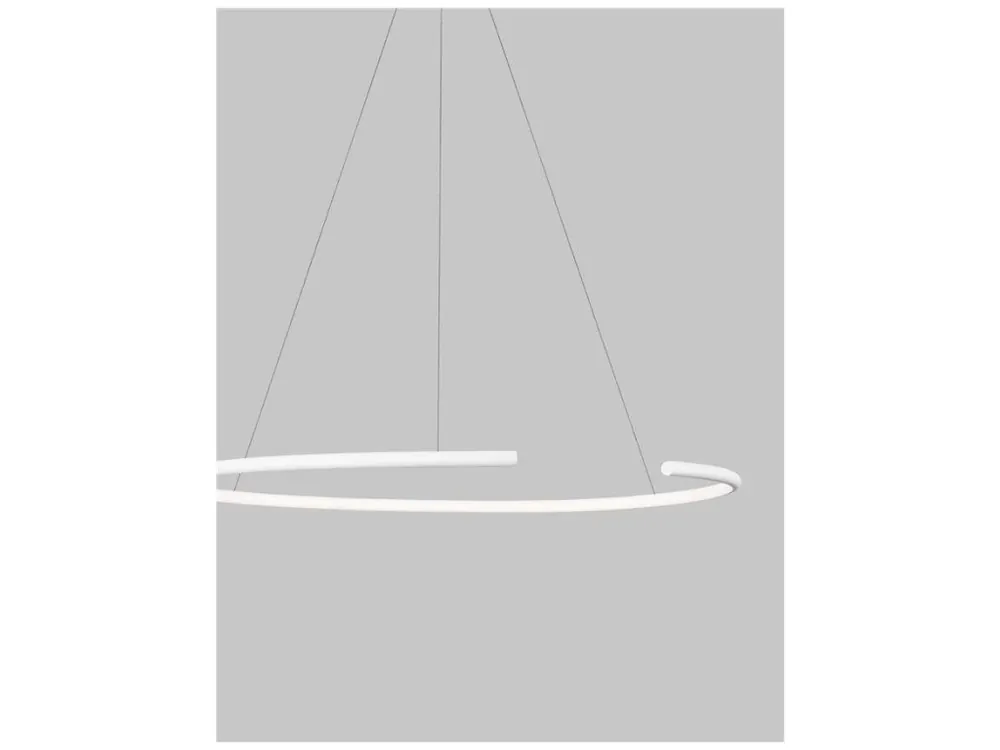 Dokud Zásoby Vydrží Závěsné svítidlo BREDA bílý hliník a akryl LED 30W 220V 3000K IP20 - NOVA LUCE