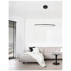 Závěsné svítidlo BREDA černý hliník a akryl LED 30W 220V 3000K IP20 - NOVA LUCE Levný