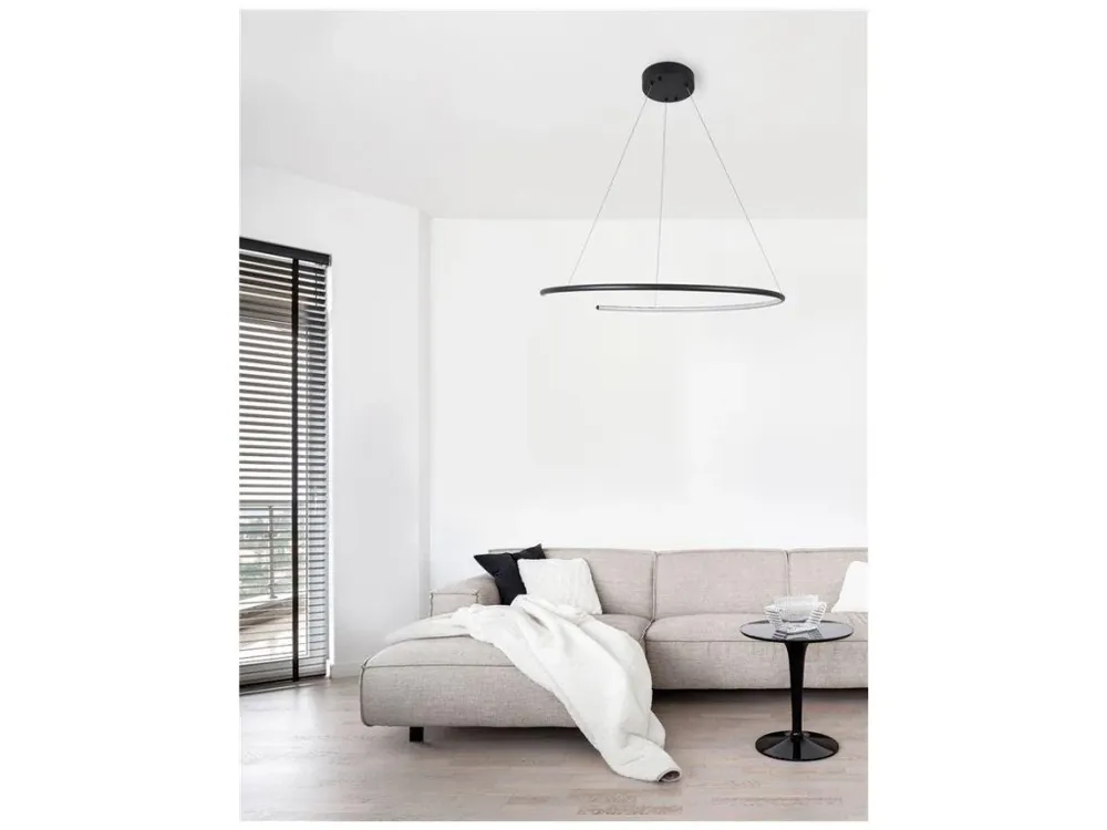 Závěsné svítidlo BREDA černý hliník a akryl LED 30W 220V 3000K IP20 - NOVA LUCE Levný
