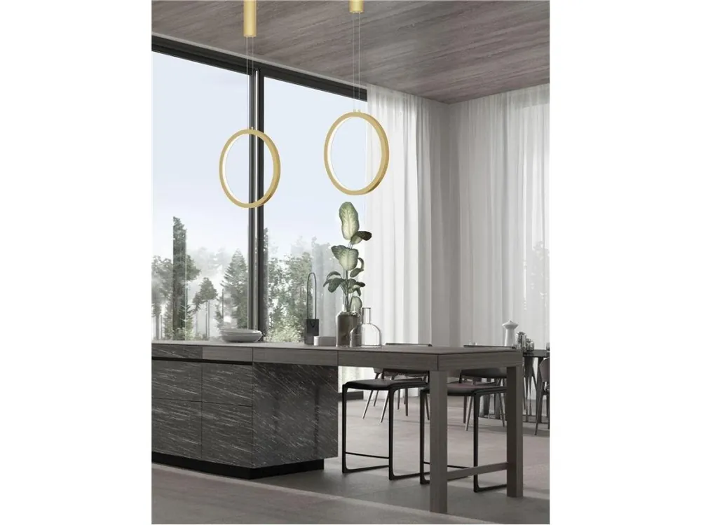 Závěsné svítidlo CHANGE zlatý hliník a akryl LED 25W 230V 3000K IP20 stmívatelné - NOVA LUCE Super Cena