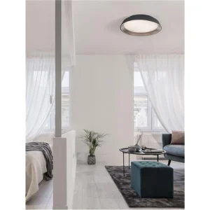 Akční Nabídka Stropní svítidlo VELA černá zvenku kávová hnědá uvnitř hliník a akryl LED 30W 230V 3000K IP20 stmívatelné - NOVA LUCE