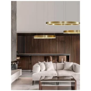 Závěsné svítidlo MOTIF zlatý mosazný hliník a akryl LED 55W 230V 3000K IP20 stmívatelné - NOVA LUCE Koupit Online