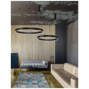 Závěsné svítidlo MOTIF černý hliník a akryl LED 55W 230V 3000K IP20 stmívatelné - NOVA LUCE Jen Po Omezenou Doba