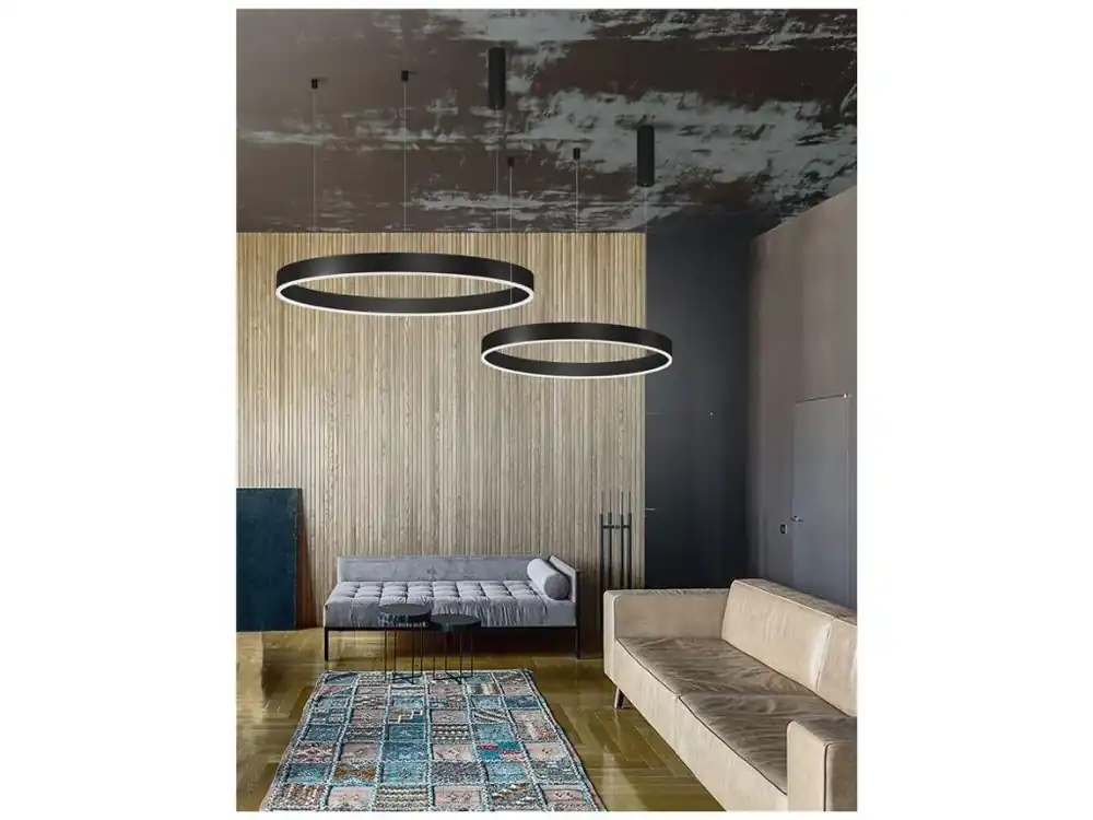 Závěsné svítidlo MOTIF černý hliník a akryl LED 55W 230V 3000K IP20 stmívatelné - NOVA LUCE Jen Po Omezenou Doba