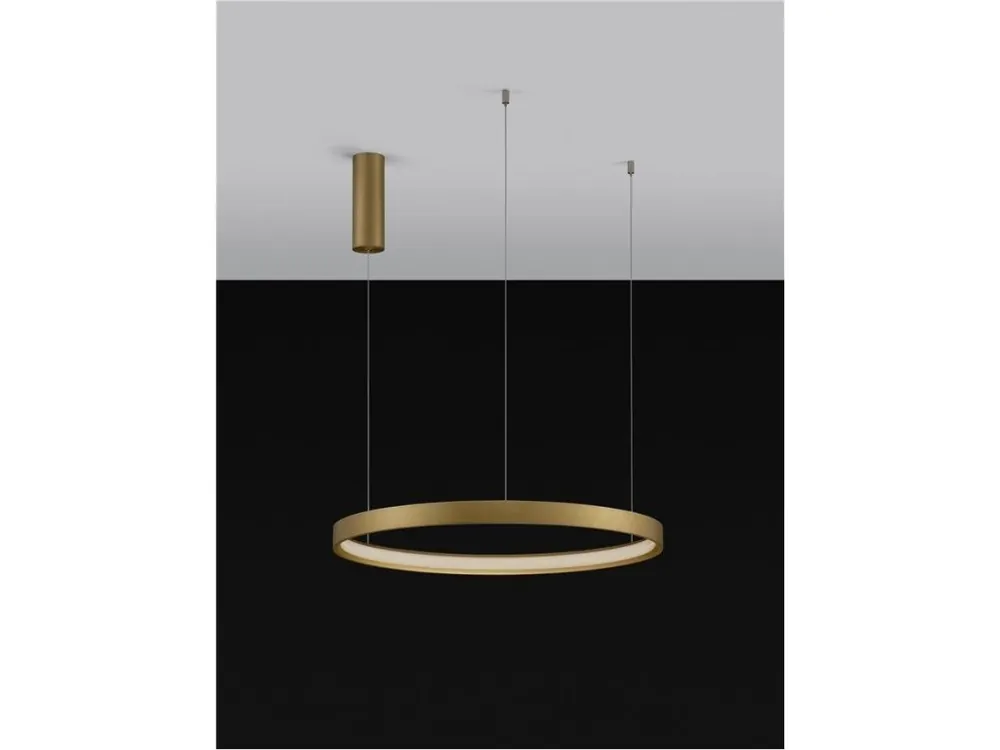 Akční Cena Závěsné svítidlo PERRINE kartáčovaný zlatý hliník a akryl LED 42W 230V 3000K IP20 stmívatelné - NOVA LUCE