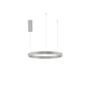 Cenová Bomba Závěsné svítidlo ELOWEN broušený šampaň stříbrný hliník a silikon LED 60W 3000K stmívatelné - NOVA LUCE