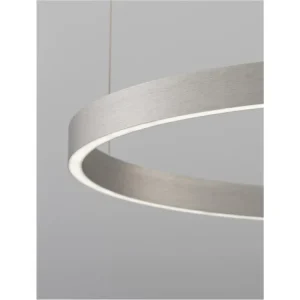 Závěsné svítidlo ELOWEN broušený šampaň stříbrný hliník a silikon LED 80W 3000K stmívatelné - NOVA LUCE Must-Have