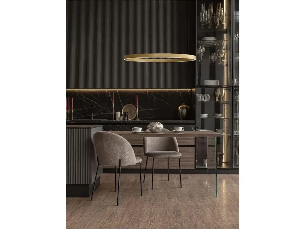 Speciální Cena Závěsné svítidlo ELOWEN broušený zlatý hliník a silikon LED 100W 3000K stmívatelné - NOVA LUCE