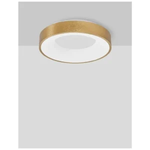 Stropní svítidlo RANDO THIN kartáčovaný zlatý hliník a akryl LED 30W 230V 3000K IP20 stmívatelné - NOVA LUCE Speciální Cena