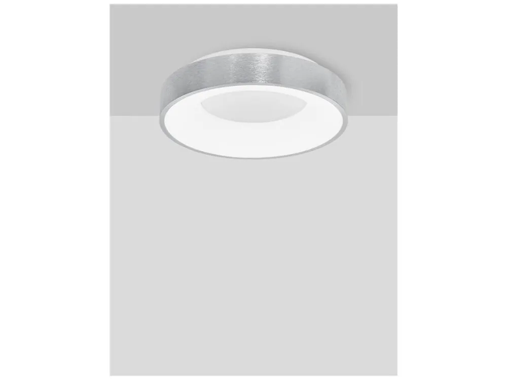 Stropní svítidlo RANDO THIN broušený stříbrný hliník a akryl LED 30W 230V 3000K IP20 stmívatelné - NOVA LUCE Víkendová Akce