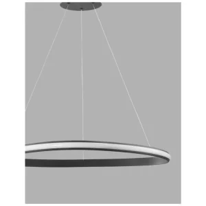 Závěsné svítidlo ARIES černý hliník a akryl LED 32W 230V 3000K IP20 stmívatelné - NOVA LUCE Nejlepší Volba