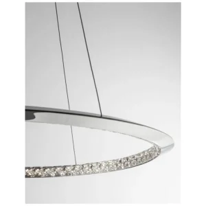 Závěsné svítidlo NETUNO chromovaný hliník křišťál LED 32W 230V 3000K IP20 stmívatelné - NOVA LUCE Poslední Šance