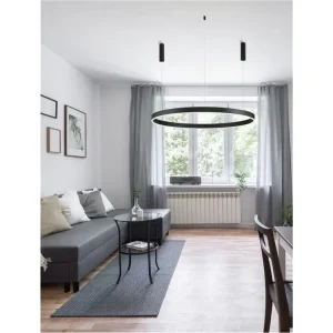 Závěsné svítidlo ELGEMA LED hliník a akryl černá 70W 2700K-6000K 220-240V,CCT a stmívatelné, IP20 - NOVA LUCE Přímo Od Výrobce